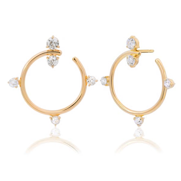 Monica Rich Kosann Large Vintage Diamond Hoops