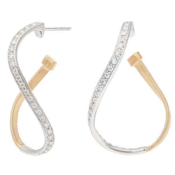 Marco Bicego Marrakech Twist Diamond Hoop Earrings