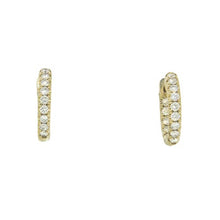 Load image into Gallery viewer, Royal Collection 14K Yellow Gold Diamond Inside Earrings
