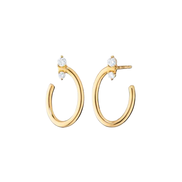 Monica Rich Kosann Small Oval Galaxy Wrap Earrings