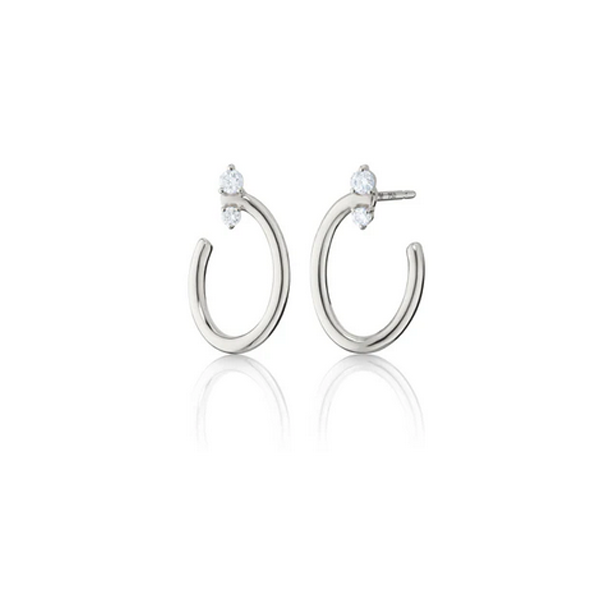 Monica Rich Kosann Small Oval Galaxy Wrap Hoop Earrings