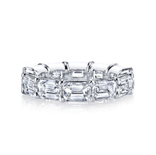 Load image into Gallery viewer, Royal Collection Platinum Emerald Cut Eternity Band Diamond Ring
