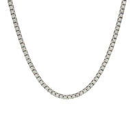Royal Collection 14K White Gold Diamond Tennis Necklace