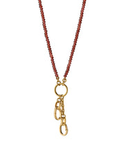 Load image into Gallery viewer, Monica Rich Kosann 18" "Design Your Own" Garnet Charm Chain Necklace, 2 Charm Stations
