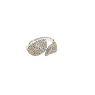 Monica Rich Kosann Sterling Silver Fish Ring with White Sapphires