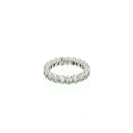 Royal Collection 18K White Diamond 4.00CT Soval Diamond Rings