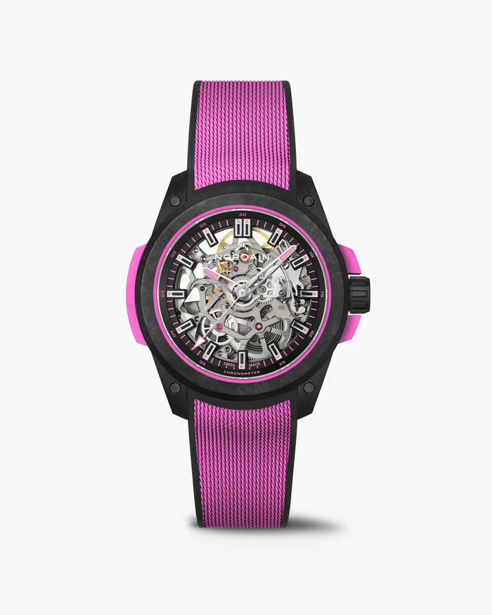 Norqain Wild ONE Skeleton 39mm – Hyper Pink LIMITED EDITION