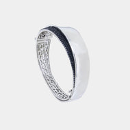 Royal Estate Black Sapphire Crossover Cuff Bracelet