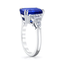 Load image into Gallery viewer, Royal Collection Platinum Emerald-Cut Sapphire &amp; Diamond Majesty – 6.13ct Sapphire JSM1073_211261
