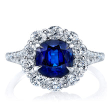 Load image into Gallery viewer, Royal Collection Platinum Sapphire &amp; Diamond Harmony – 2.53ct Sapphire, 1.80ct Cushion Diamond JSM676_147744
