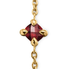 Load image into Gallery viewer, Chatelaine Kids Bracelet in 18K Yellow Gold with Garnet, 4mm
