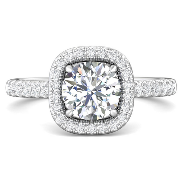 Martin Flyer Diamond Halo Engagement Ring