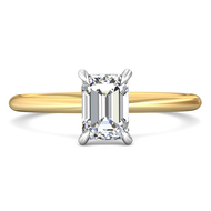 Martin Flyer Solitaire Emerald Cut Mounting
