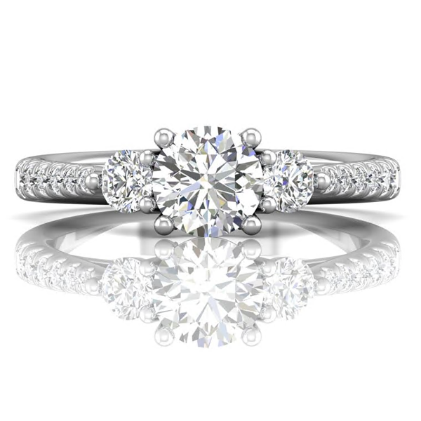 Martin Flyer 3 Stone Diamond Mounting