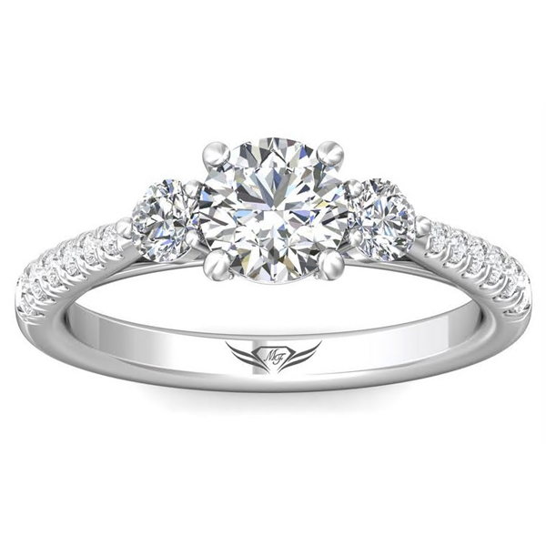 Martin Flyer 3 Stone Diamond Mounting