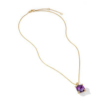 Load image into Gallery viewer, Chatelaine Pendant Necklace in 18K Yellow Gold with Amethyst and Diamonds, 11mm
