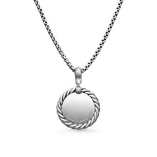 Load image into Gallery viewer, Initial Charm Necklace in Sterling Silver with Diamond O
