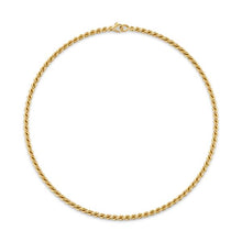 Load image into Gallery viewer, Sculpted Cable Chain Necklace in 18K Yellow Gold, 3.7mm
