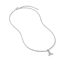 Load image into Gallery viewer, Pave Initial Pendant Necklace in Sterling Silver with Diamond A
