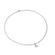 Load image into Gallery viewer, Pave Initial Pendant Necklace in Sterling Silver with Diamond A
