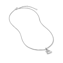 Load image into Gallery viewer, Pave Initial Pendant Necklace in Sterling Silver with Diamond D
