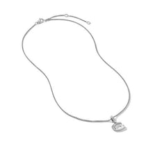 Load image into Gallery viewer, Pav Initial Pendant Necklace in Sterling Silver with Diamond G
