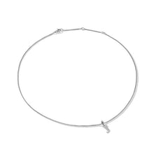 Load image into Gallery viewer, Pave Initial Pendant Necklace in Sterling Silver with Diamond J
