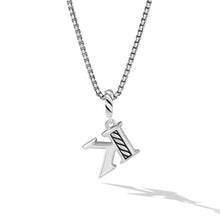 Load image into Gallery viewer, Pave Initial Pendant Necklace in Sterling Silver with Diamond K
