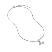 Load image into Gallery viewer, Pave Initial Pendant Necklace in Sterling Silver with Diamond M

