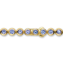 Load image into Gallery viewer, Bezel Set Tennis Necklace in 18K Yellow Gold with Tanzanite, 4.7mm
