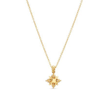 Load image into Gallery viewer, Petite Modern Renaissance Pyramid Pendant Necklace in 18K Yellow Gold with Diamonds, 8.1mm
