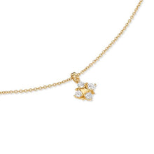 Load image into Gallery viewer, Petite Modern Renaissance Pyramid Pendant Necklace in 18K Yellow Gold with Diamonds, 8.1mm
