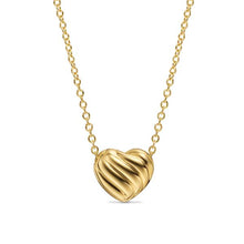 Load image into Gallery viewer, Puffy Heart Pendant Necklace in 18K Yellow Gold with Diamonds, 7.8mm
