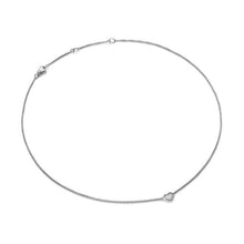 Load image into Gallery viewer, Puffy Heart Pendant Necklace in Sterling Silver with Diamonds, 7.8mm
