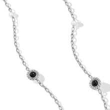 Load image into Gallery viewer, Pearl Classics Station Chain Necklace in Sterling Silver with Black Onyx, 4mm
