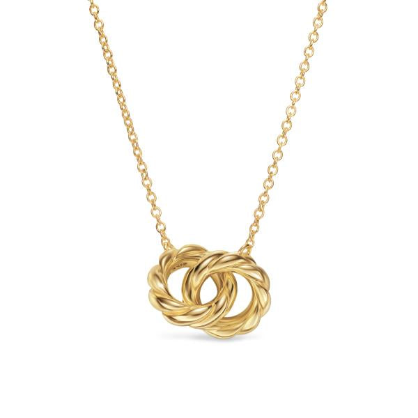 Sculpted Cable Chain Necklace in 18K Yellow Gold, 9mm