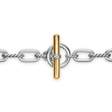 Load image into Gallery viewer, DY Madison Toggle Chain Necklace in Sterling Silver with 18K Yellow Gold
