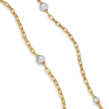 Load image into Gallery viewer, DY Madison Pave Bead Station Necklace in 18K Yellow Gold with Diamonds, 3mm

