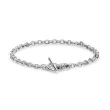 Load image into Gallery viewer, DY Mercer Toggle Chain Necklace in Sterling Silver with Diamonds, 8mm
