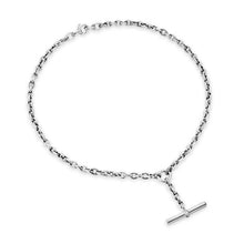 Load image into Gallery viewer, DY Mercer Petite Toggle Chain Necklace in Sterling Silver with Diamonds, 4.5mm
