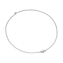 Load image into Gallery viewer, Petite Buckle Necklace in Sterling Silver with Diamonds, 16.2mm
