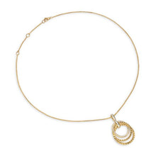 Load image into Gallery viewer, Crossover Trio Pendant Necklace in 18K Yellow Gold with Diamonds, 24mm

