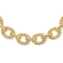 Load image into Gallery viewer, Sculpted Cable Oval Link Necklace in 18K Yellow Gold, 18mm

