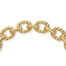Load image into Gallery viewer, Sculpted Cable Oval Link Necklace in 18K Yellow Gold, 18mm
