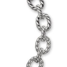 Load image into Gallery viewer, Sculpted Cable Oval Link Necklace in Sterling Silver, 18mm
