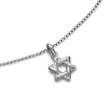 Load image into Gallery viewer, Star of David Pendant Necklace in Sterling Silver, 9.6mm
