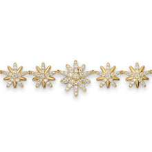 Load image into Gallery viewer, Starburst Tennis Necklace in 18K Yellow Gold with Diamonds, 12.5mm
