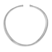 Load image into Gallery viewer, Bold Crossover Collar Necklace in Sterling Silver, 10mm
