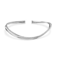 Load image into Gallery viewer, Bold Crossover Collar Necklace in Sterling Silver, 10mm

