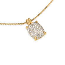 Load image into Gallery viewer, Chatelaine Elongated Pendant Necklace in 18K Yellow Gold with Diamonds, 19mm
